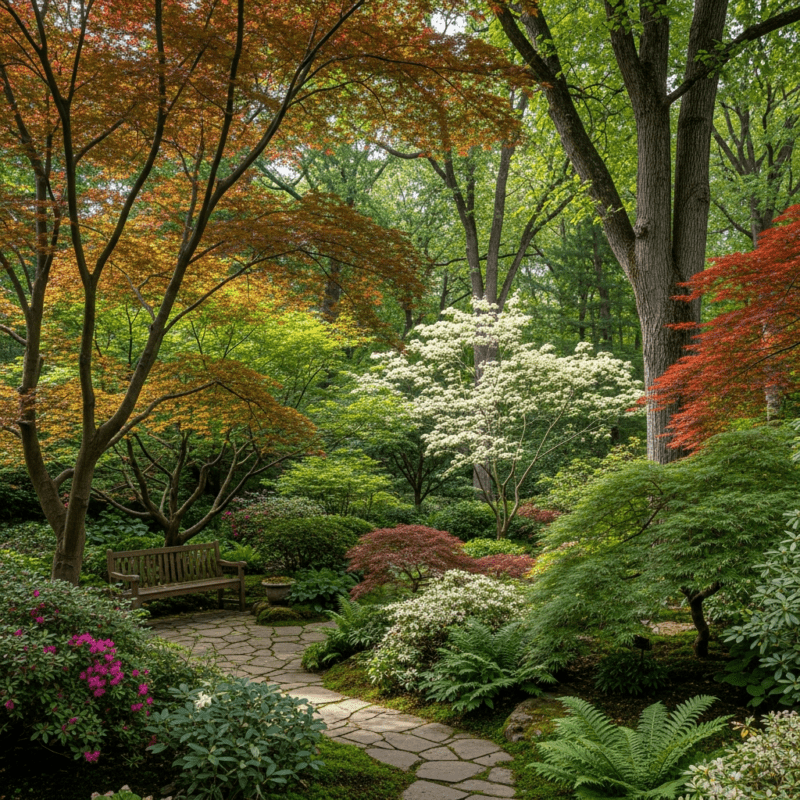 Illustration of 雑木の庭におすすめの木の種類