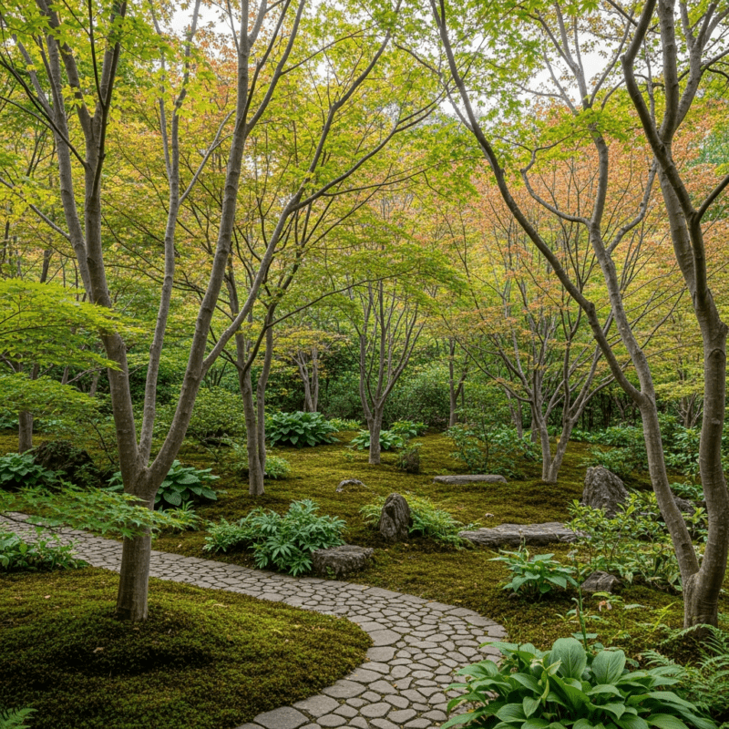 雑木の庭の特徴と他の庭との違い Illustration of 雑木の庭の特徴と他の庭との違い